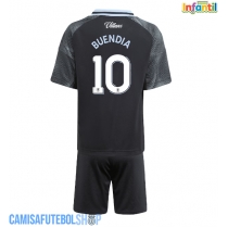 Camisa de time de futebol Aston Villa Emiliano Buendia #10 Replicas 2º Equipamento Infantil 2025-26 Manga Curta (+ Calças curtas)